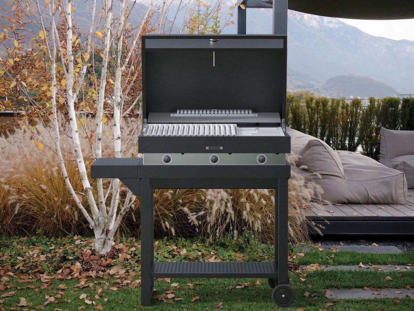 Fògher Gas Barbecue with Oven FGA 750 FO with Open Trolley