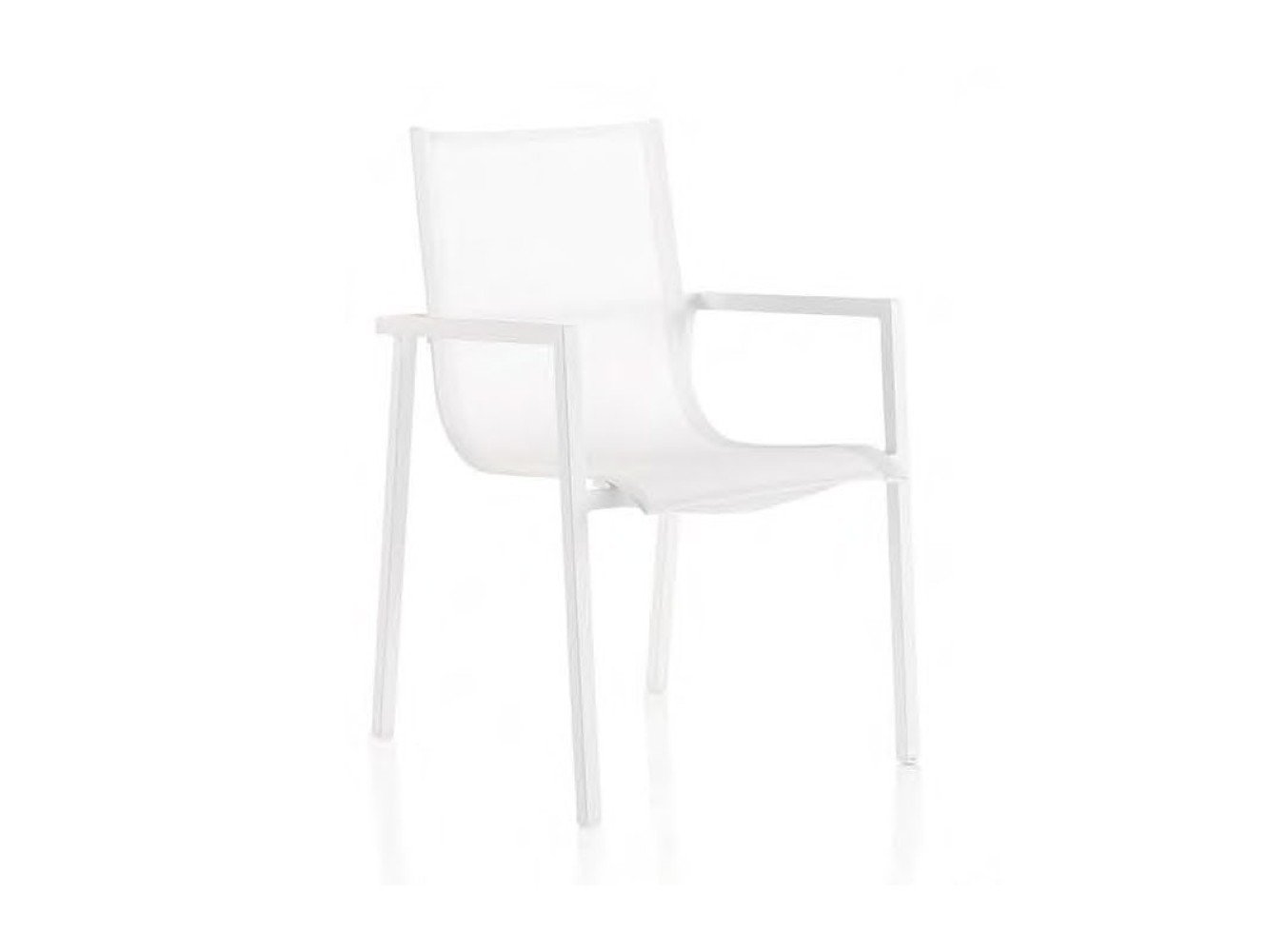 Blanco Curved Chair with Armrests