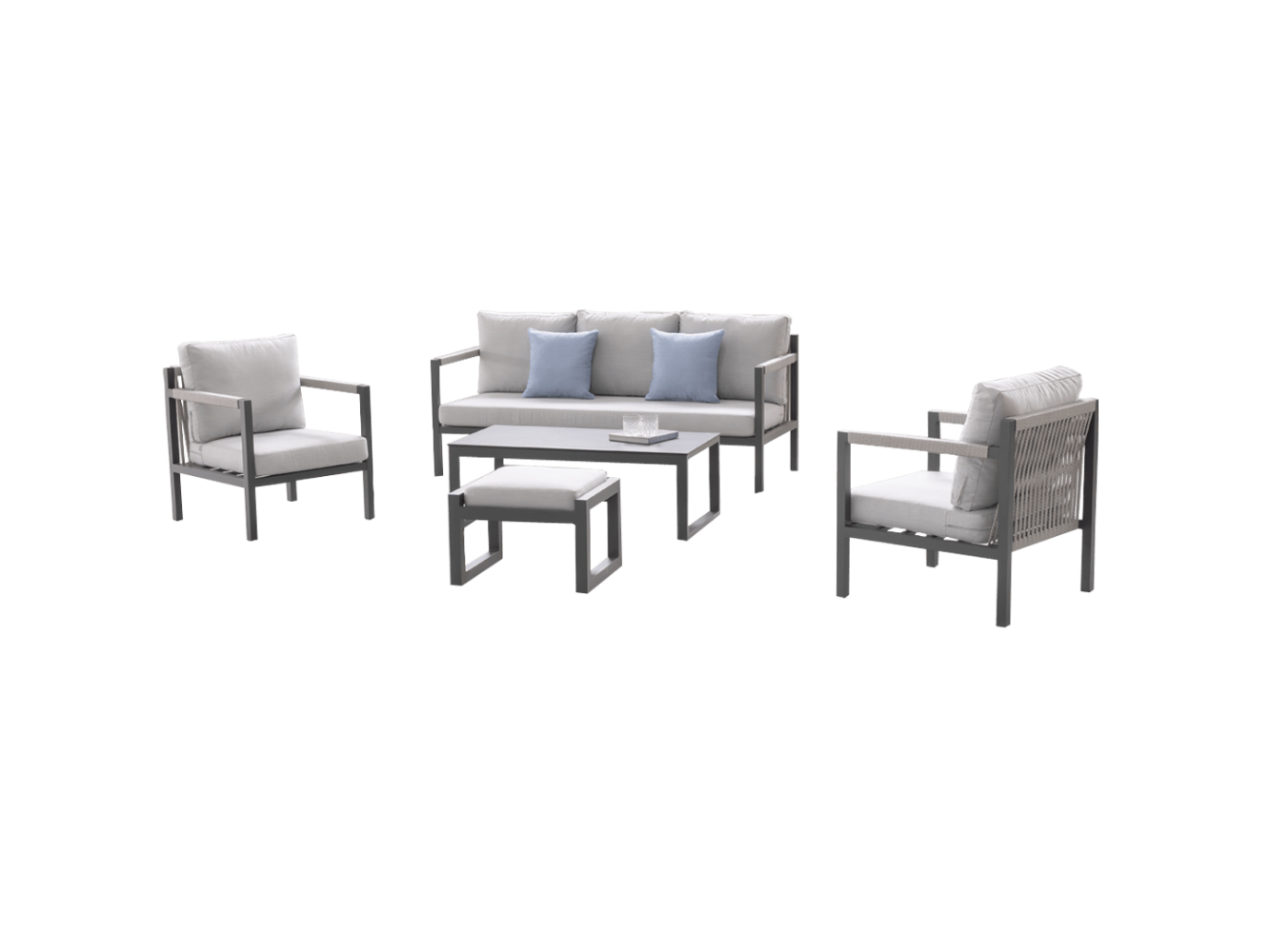 Conjunto de Sofá de 3 Lugares Damasco 8