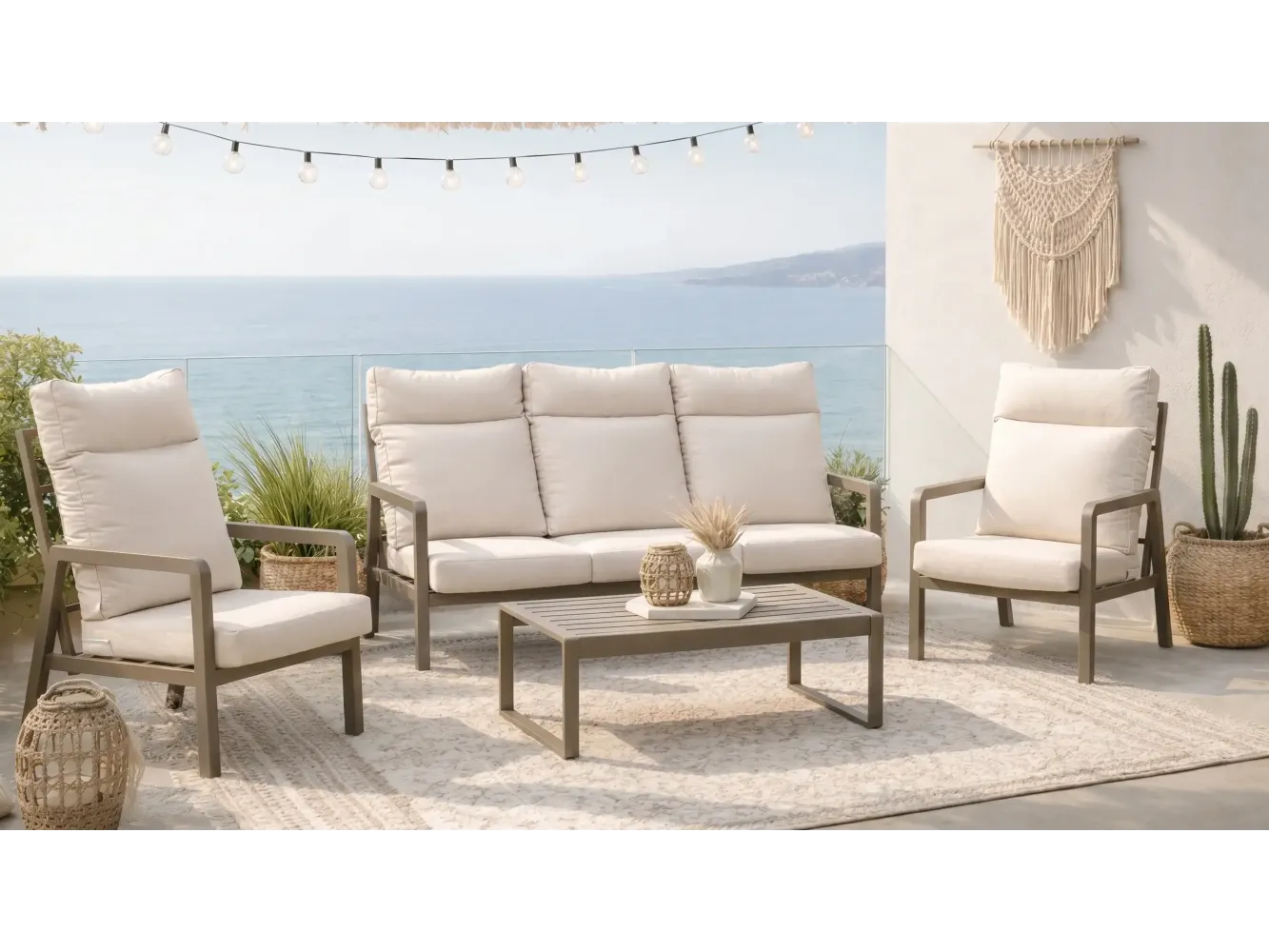 Conjunto de Sofá de 3 Lugares Haston 8