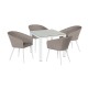 Napoli 4 Seat Square Dining Set Napoli 4 Seat Square Dining Set