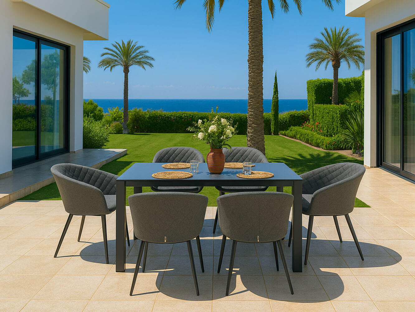 Salon de Jardin Rectangulaire Napoli 6 Places Salon de Jardin Rectangulaire Napoli 6 Places