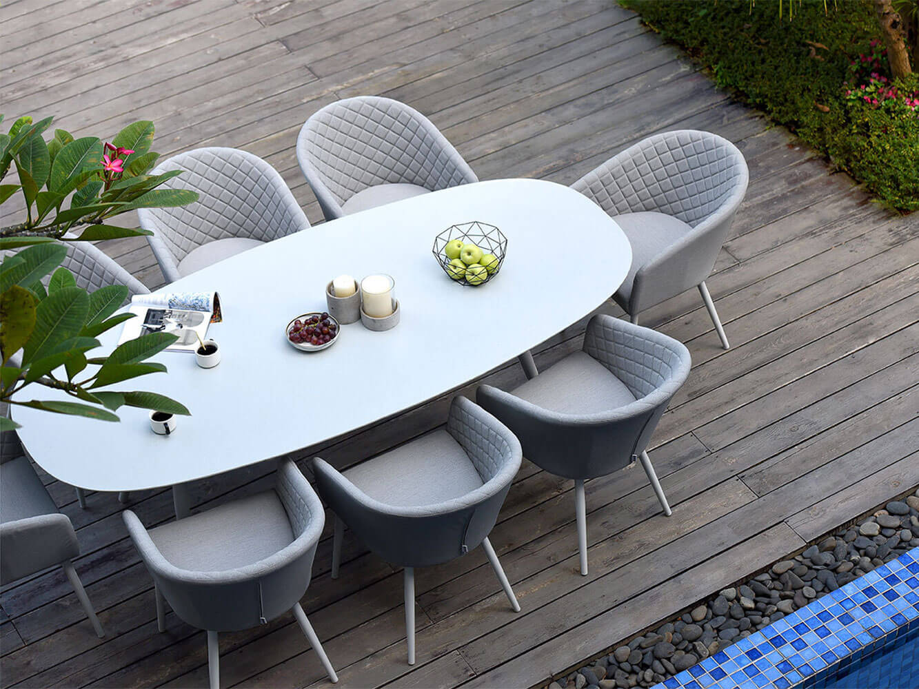 Salon de Jardin Ovale Napoli 8 Places Salon de Jardin Ovale Napoli 8 Places