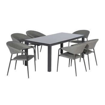 Conjunto de Jantar Rectangular Nuoro com 6 Lugares Conjunto de Jantar Rectangular Nuoro com 6 Lugares