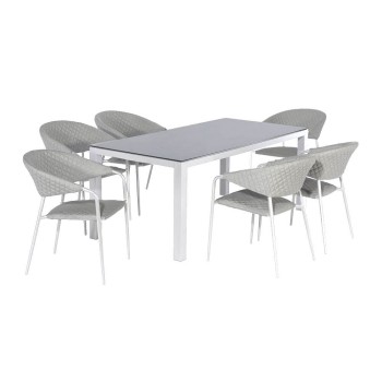 Conjunto de Jantar Rectangular Nuoro com 6 Lugares Conjunto de Jantar Rectangular Nuoro com 6 Lugares