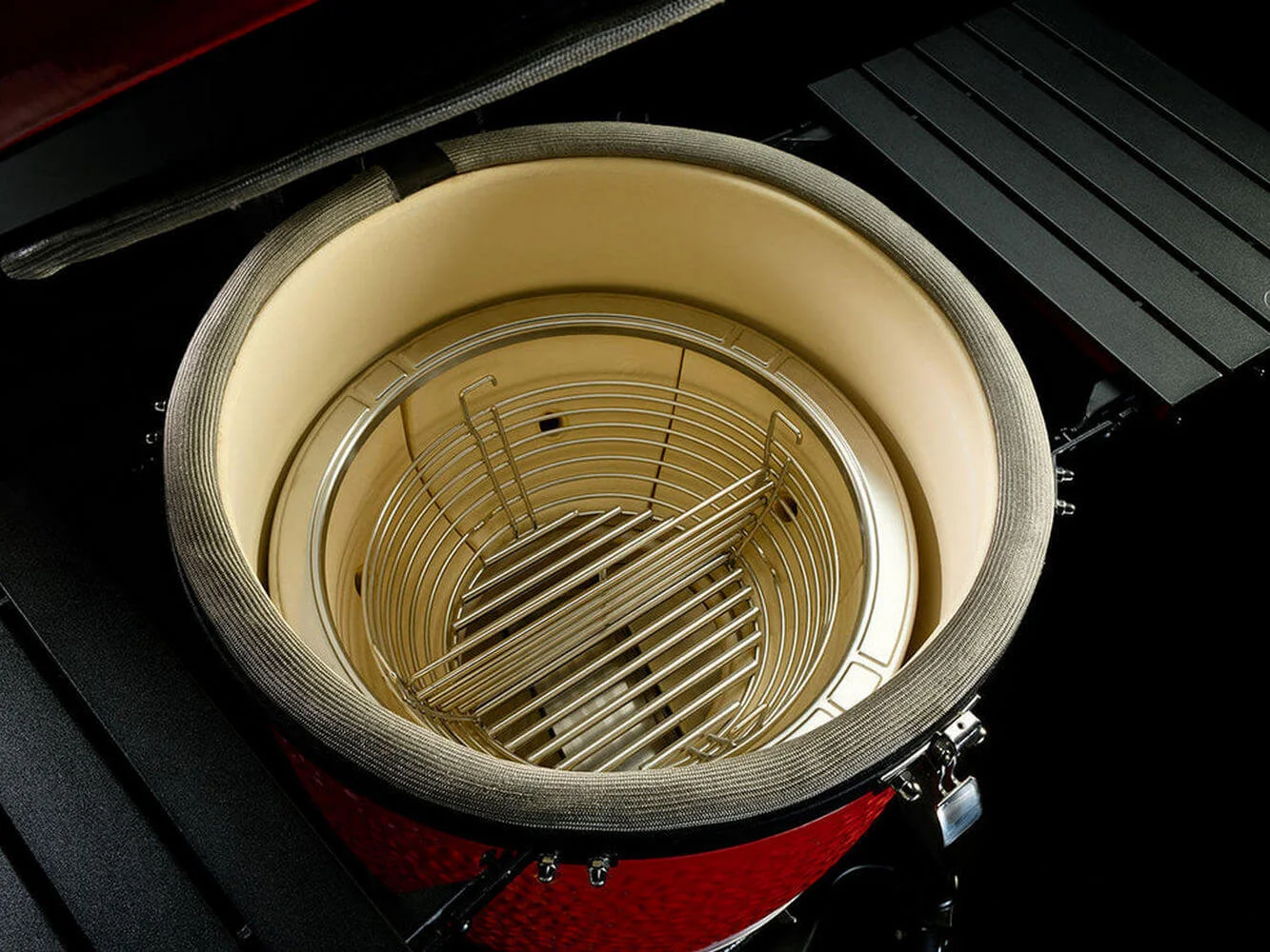 thumbnail image 2 of Kamado Joe Charcoal Basket For Joe Jr. Grill - Stainless Steel, With Divider For Multiple Cooking Zones 2 of 13