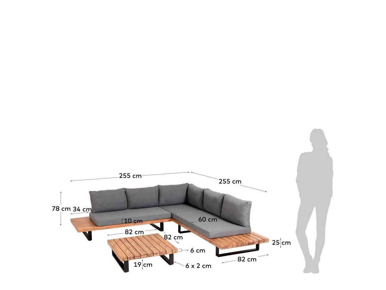 Zalika Corner Sofa Set